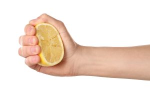 squeezed lemon depecting the economy 